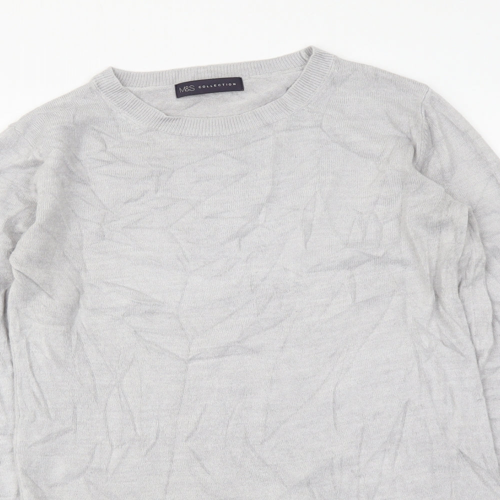 Womens UK Size 8 Marks and Spencer Grey Pullover Jumper