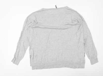 Womens UK Size M Oasis Grey Pullover Jumper