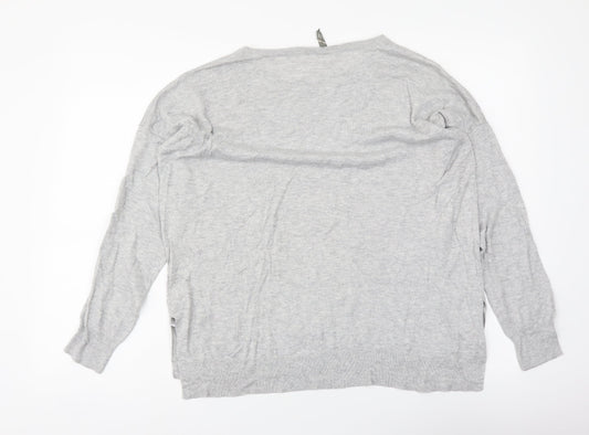 Womens UK Size M Oasis Grey Pullover Jumper