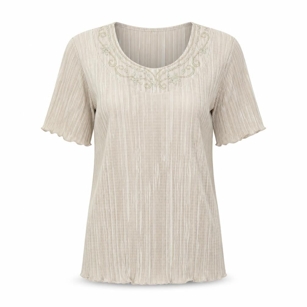 Womens UK Size S Forever Beige Basic Blouse