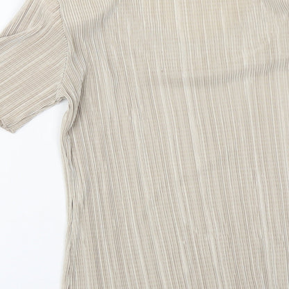 Womens UK Size S Forever Beige Basic Blouse