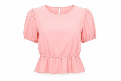 Dorothy Perkins Womens Pink Polyester Basic Blouse Size 14 Roll Neck - Peplum