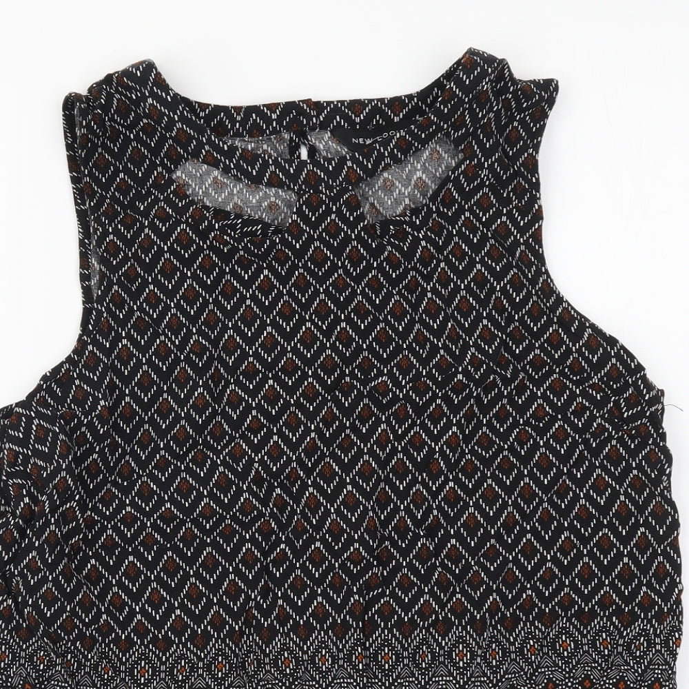 Womens UK Size 12 New Look Black Camisole Tank