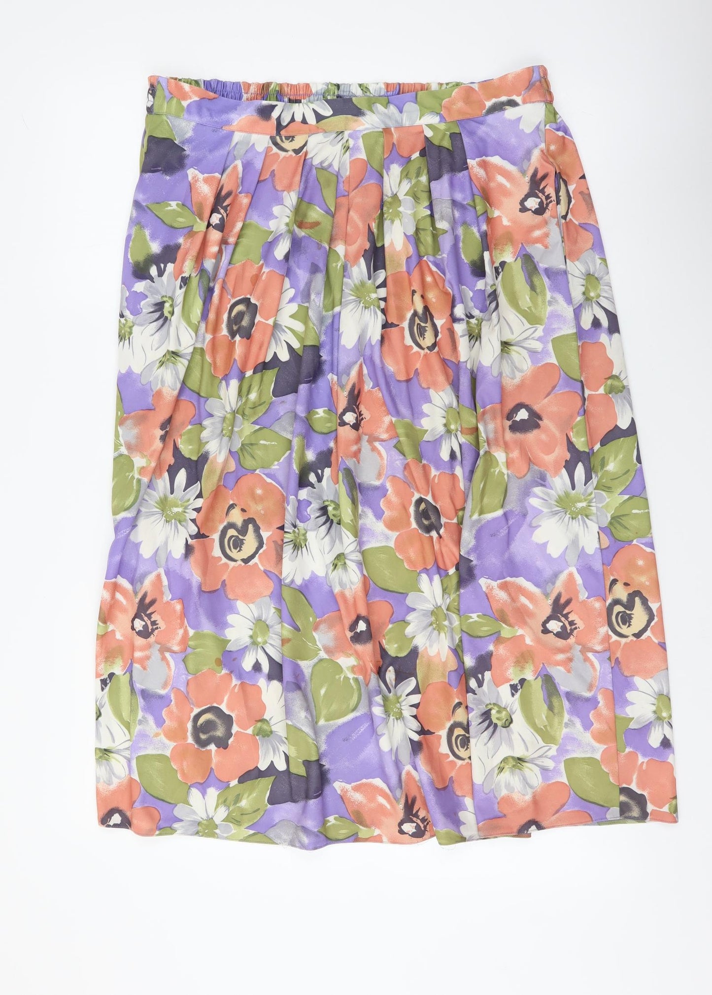 Citilites Womens Multicoloured Geometric Polyester Flare Skirt Size 16