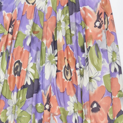 Citilites Womens Multicoloured Geometric Polyester Flare Skirt Size 16