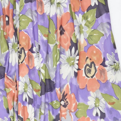 Citilites Womens Multicoloured Geometric Polyester Flare Skirt Size 16