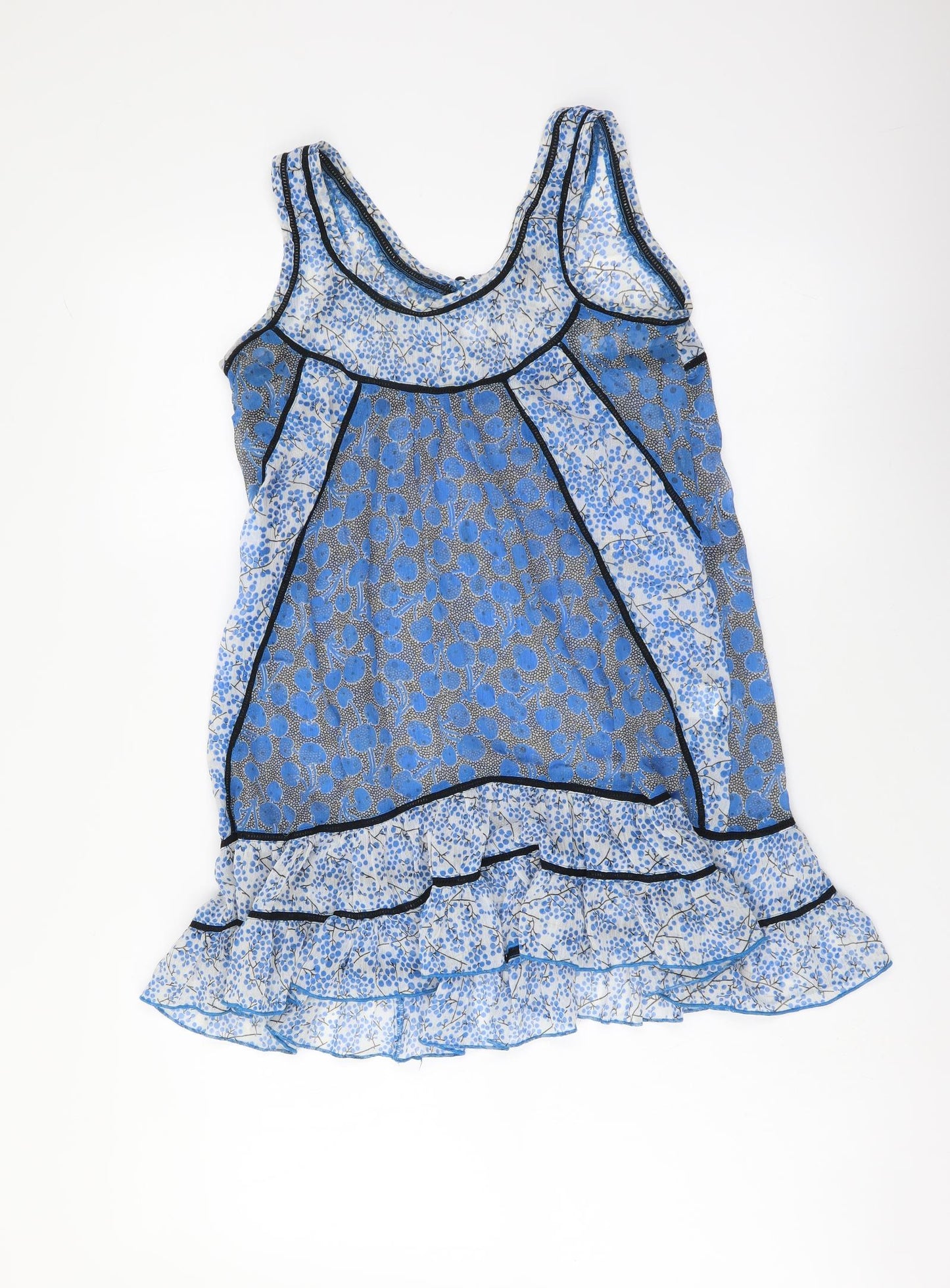 Womens UK Size 8 Atmosphere Blue Basic Tank