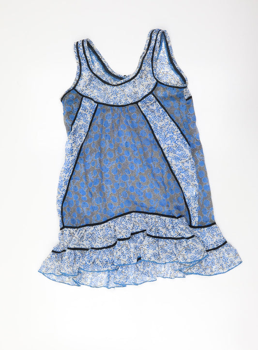 Womens UK Size 8 Atmosphere Blue Basic Tank