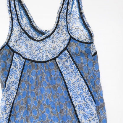 Womens UK Size 8 Atmosphere Blue Basic Tank