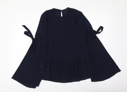 Womens UK Size 4 Atmosphere Blue Basic Blouse