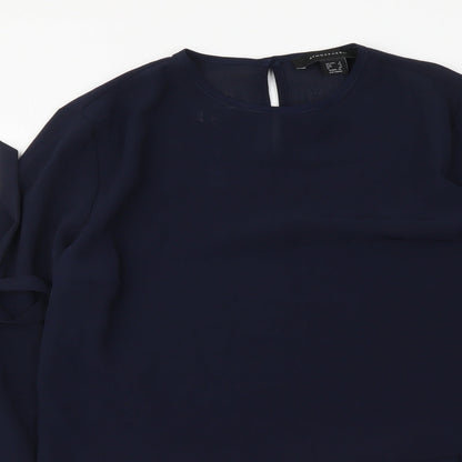 Womens UK Size 4 Atmosphere Blue Basic Blouse