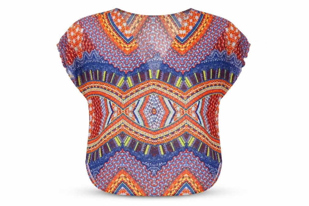 Womens UK Size 14 Klass Multicoloured Basic Blouse