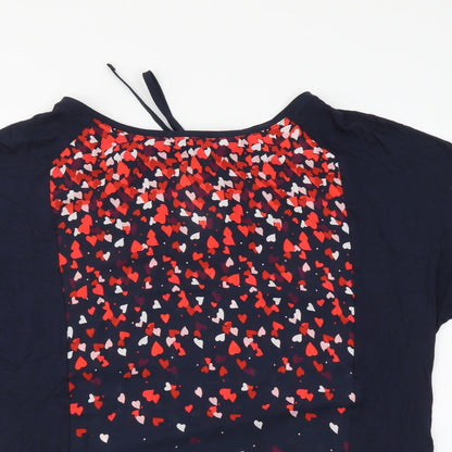 Womens UK Size S Oasis Blue Basic Blouse