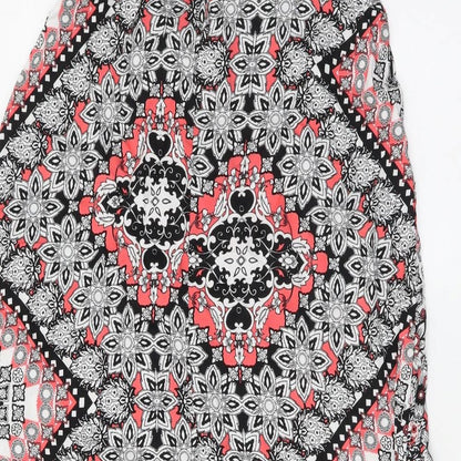 Atmosphere Womens Multicoloured Geometric Viscose Trapeze & Swing Size 8 Halter Pullover