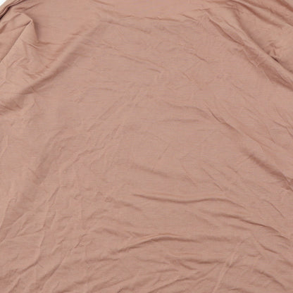 Marks and# Womens Pink Modal Basic Blouse Size 10 Round Neck