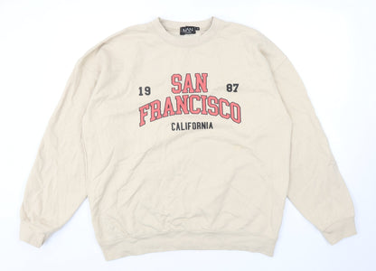 Mens UK Size S BoohooMAN Beige Pullover Sweatshirt