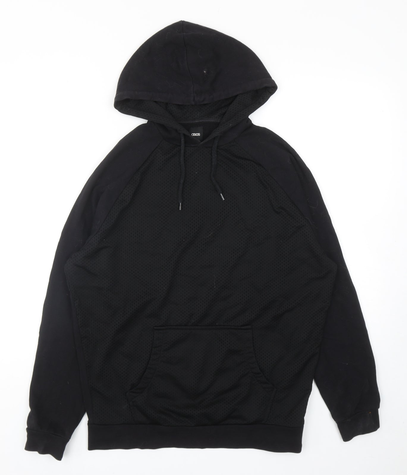 Mens UK Size XS ASOS Black Pullover Hoodie