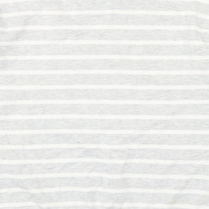 Atmosphere Womens Grey Striped Cotton Pullover Sweatshirt Size 8 Pullover