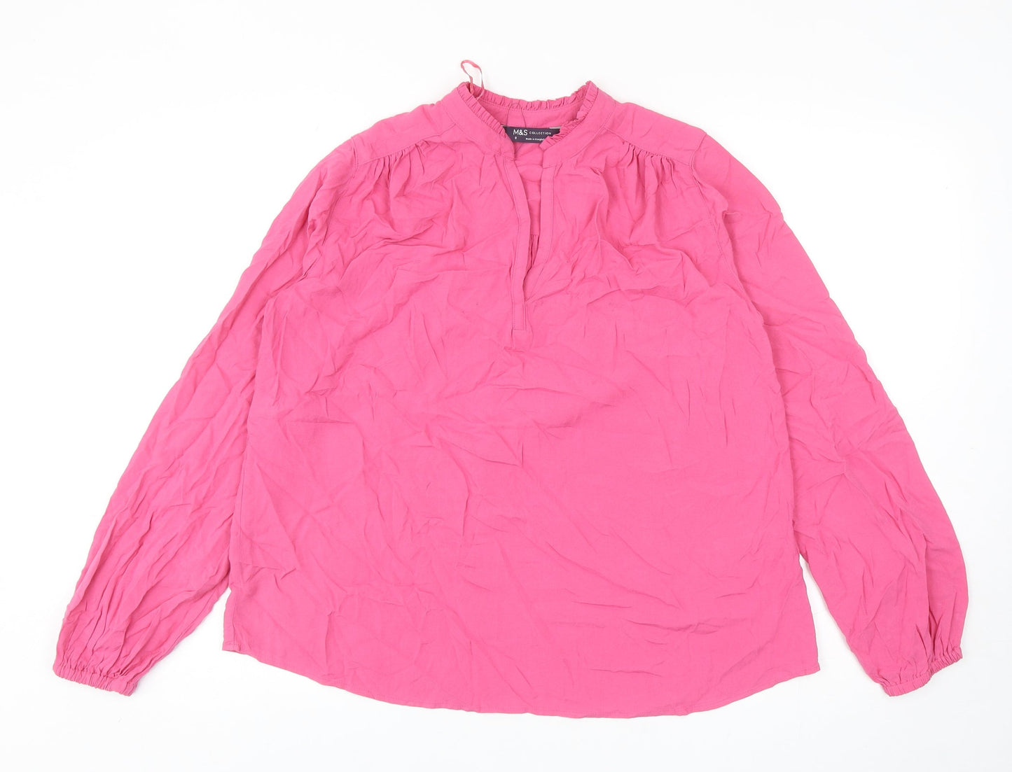 Womens UK Size 8 Marks and Spencer Pink Basic Blouse
