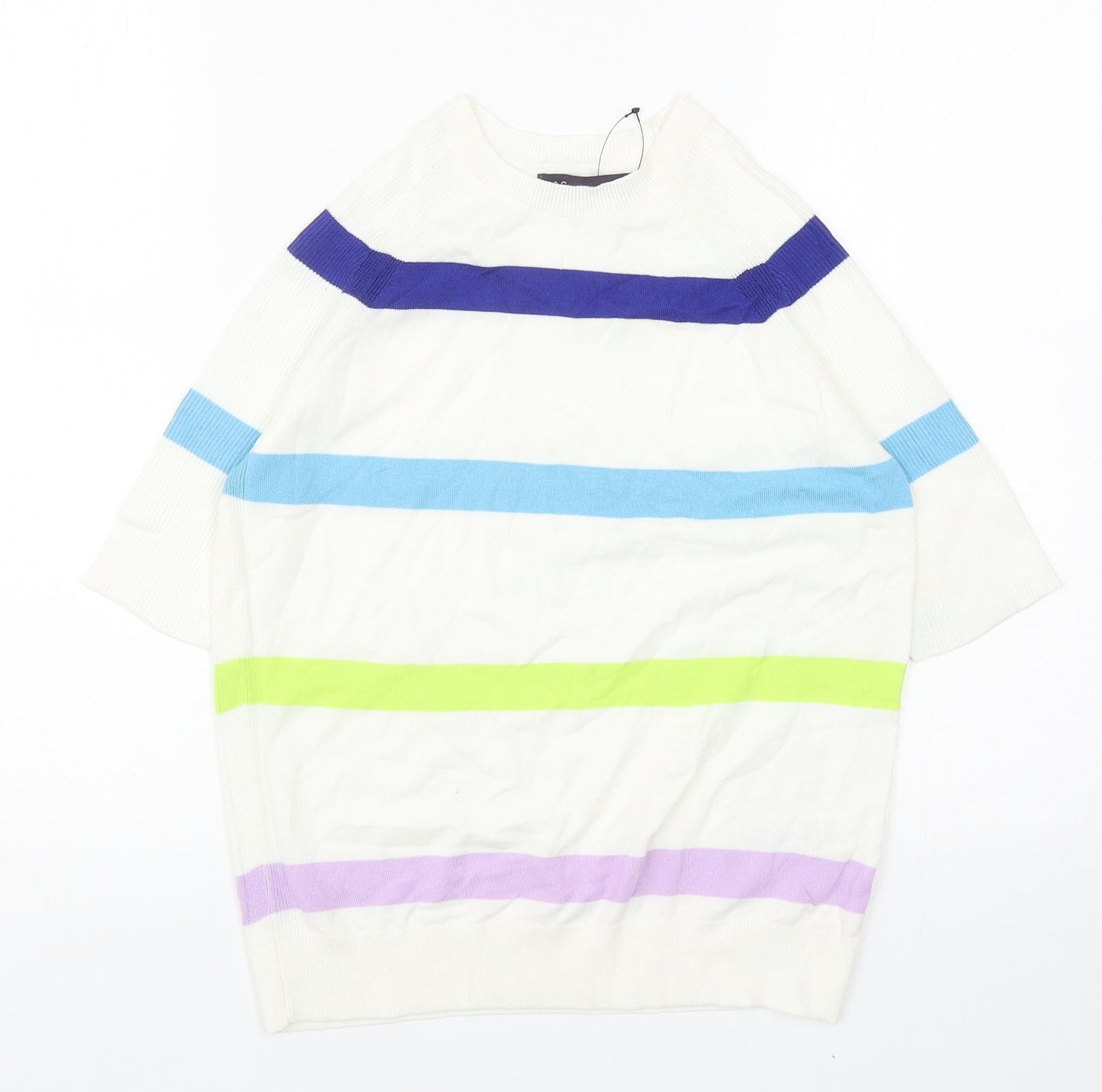 Womens UK Size S Marks and Spencer White Pullover Jumper