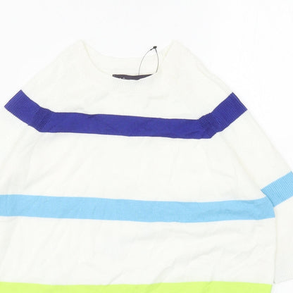 Womens UK Size S Marks and Spencer White Pullover Jumper