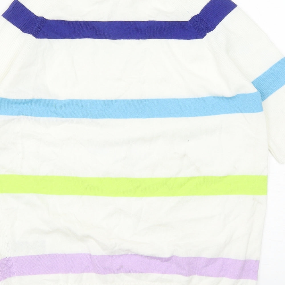 Womens UK Size S Marks and Spencer White Pullover Jumper