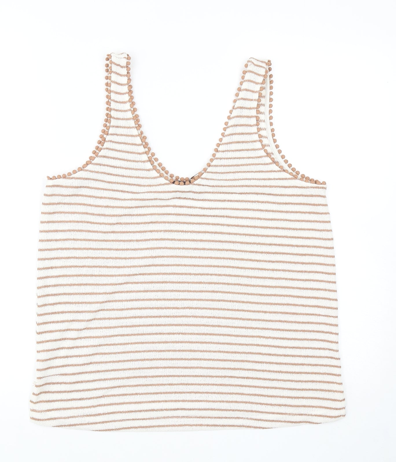 Womens UK Size 14 Marks and Spencer Beige Basic Tank
