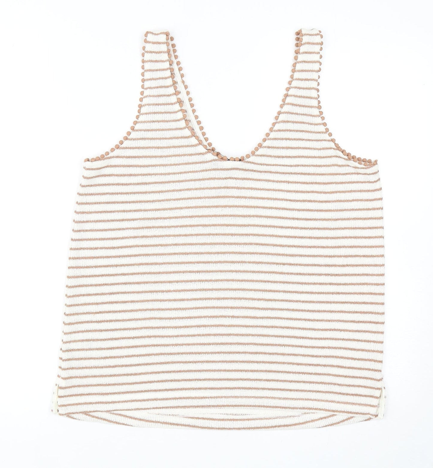 Womens UK Size 14 Marks and Spencer Beige Basic Tank