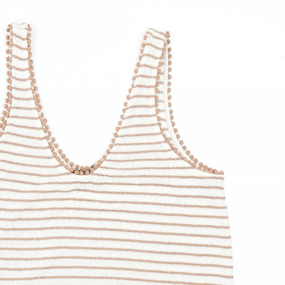 Womens UK Size 14 Marks and Spencer Beige Basic Tank