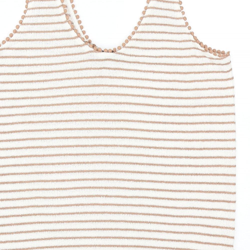 Womens UK Size 14 Marks and Spencer Beige Basic Tank
