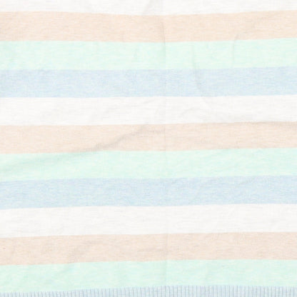 b.young Womens Multicoloured V-Neck Striped Acrylic Pullover Jumper Size XL