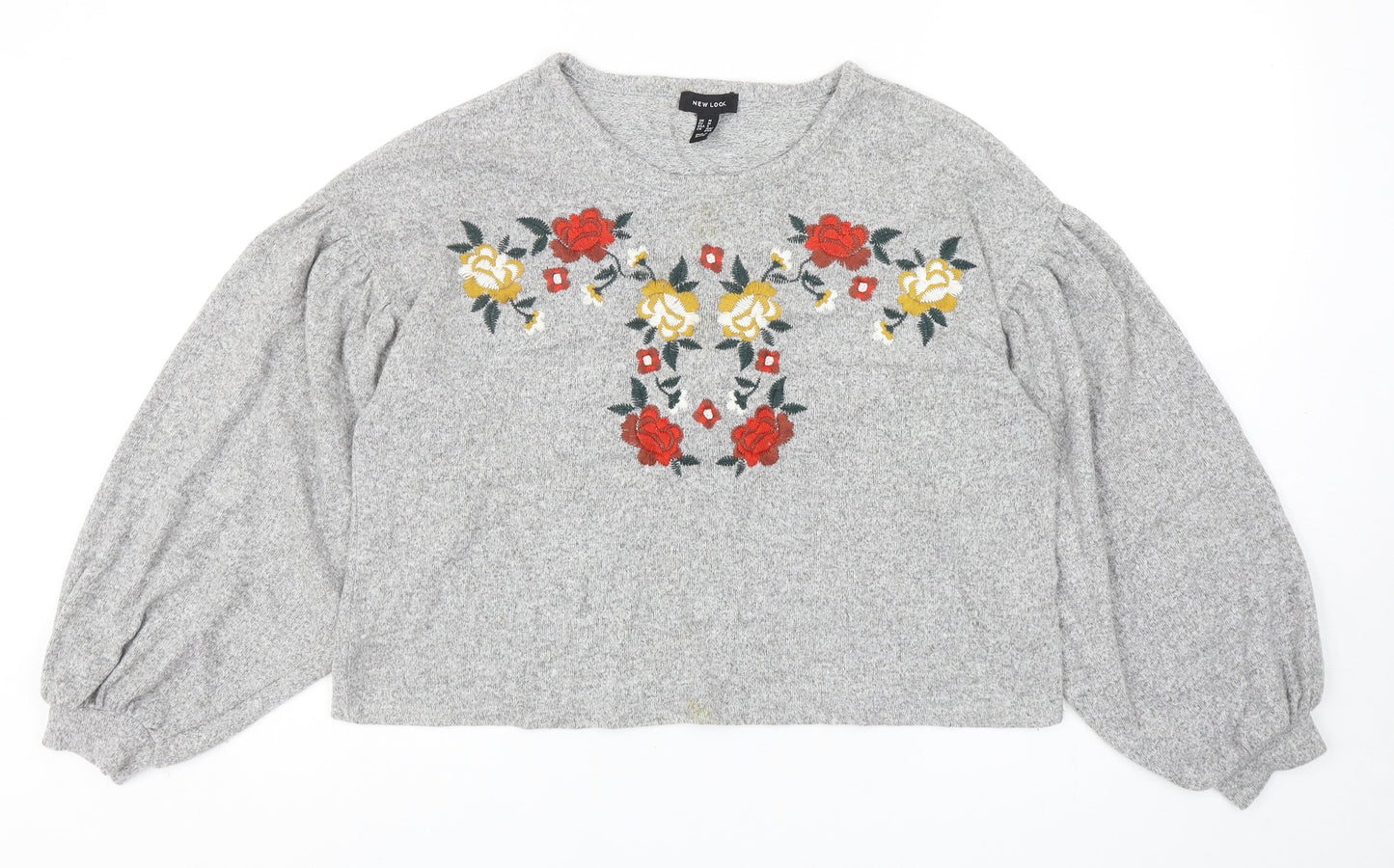 Womens UK Size M New Look Grey Pullover Jumper