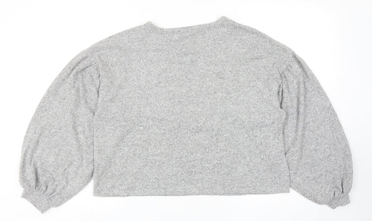 Womens UK Size M New Look Grey Pullover Jumper