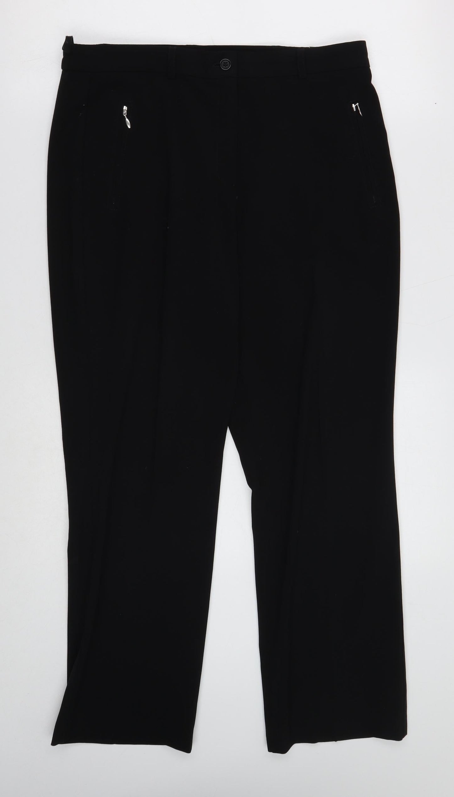 Womens UK Size 12 Marks and Spencer Regular Fit Dress Pants Black Trousers