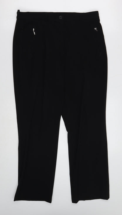 Womens UK Size 12 Marks and Spencer Regular Fit Dress Pants Black Trousers