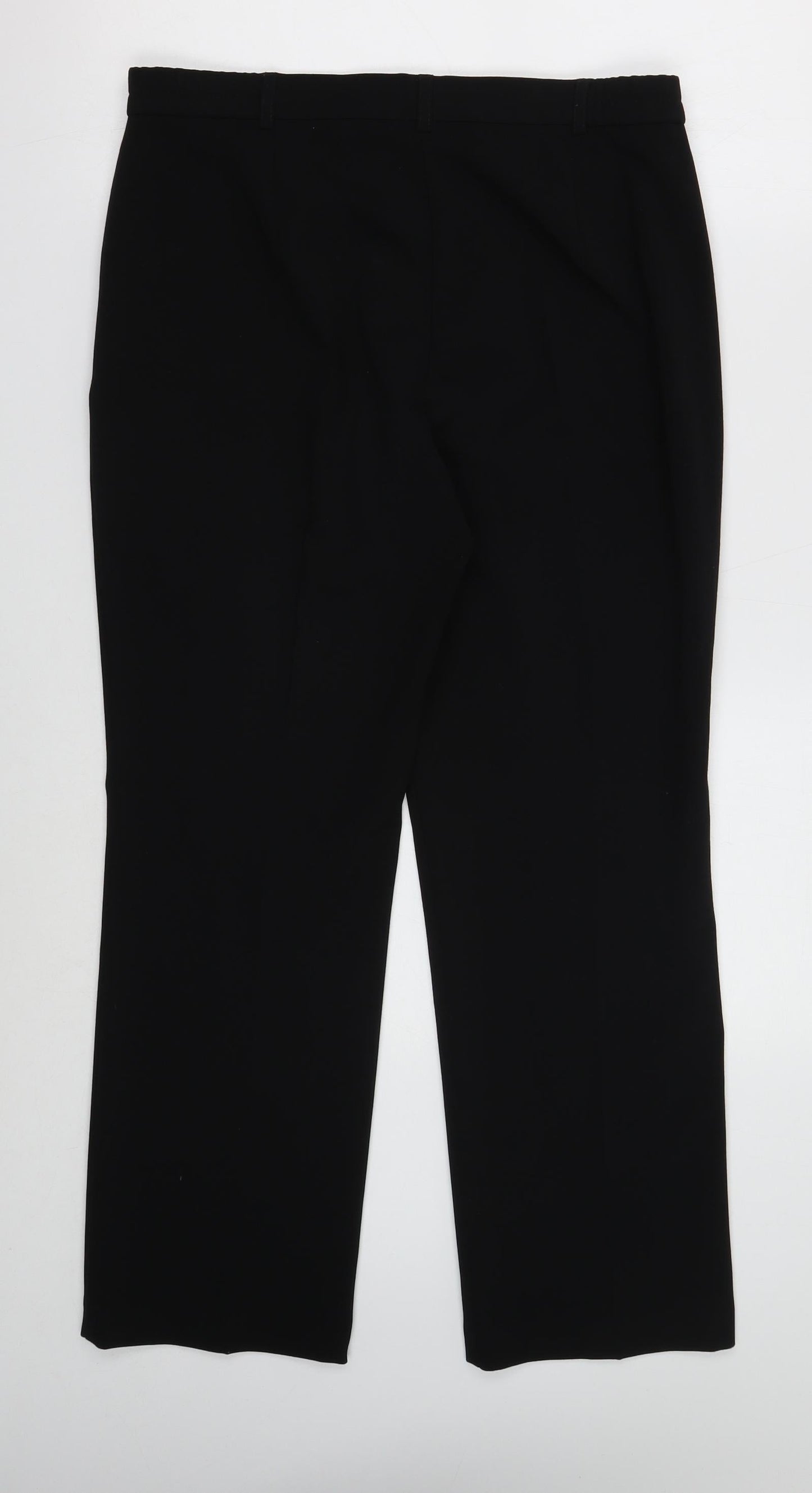 Womens UK Size 12 Marks and Spencer Regular Fit Dress Pants Black Trousers