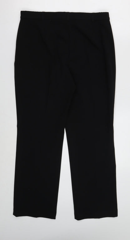 Womens UK Size 12 Marks and Spencer Regular Fit Dress Pants Black Trousers