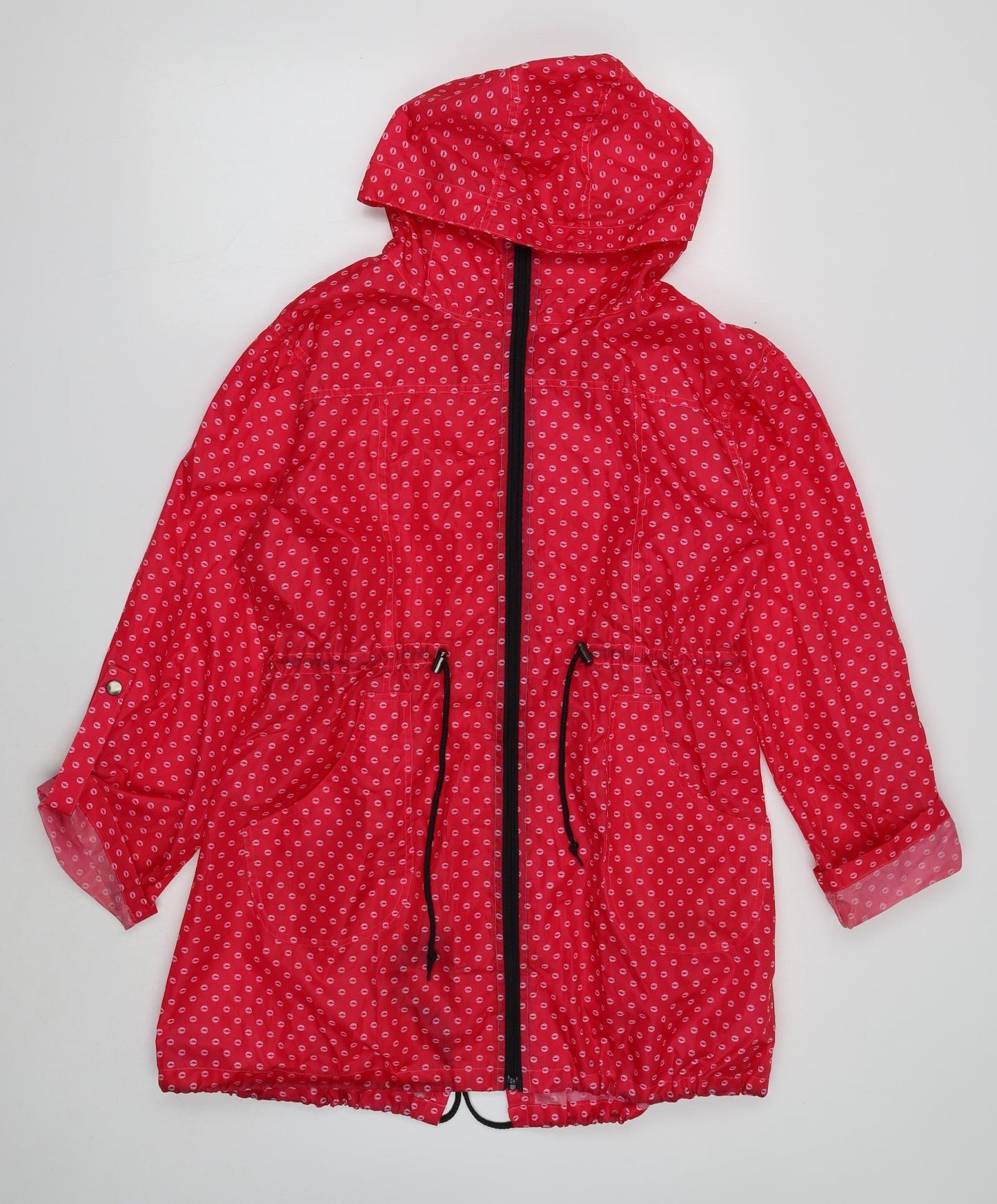 Womens UK Size 12 Mia Moda Pink Rain Coat