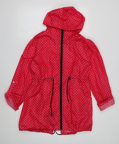 Womens UK Size 12 Mia Moda Pink Rain Coat
