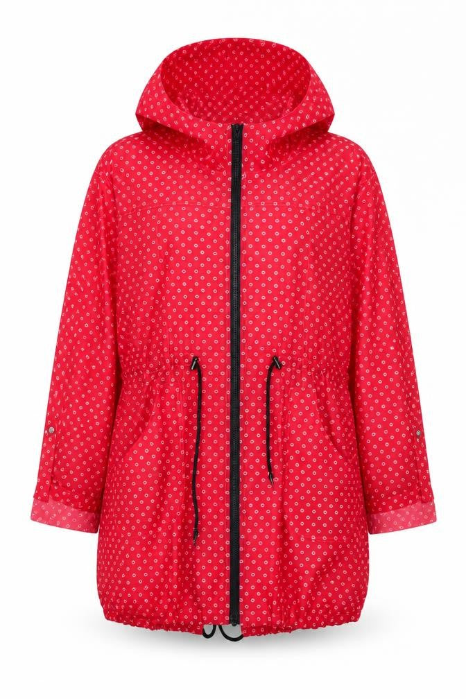 Womens UK Size 12 Mia Moda Pink Rain Coat