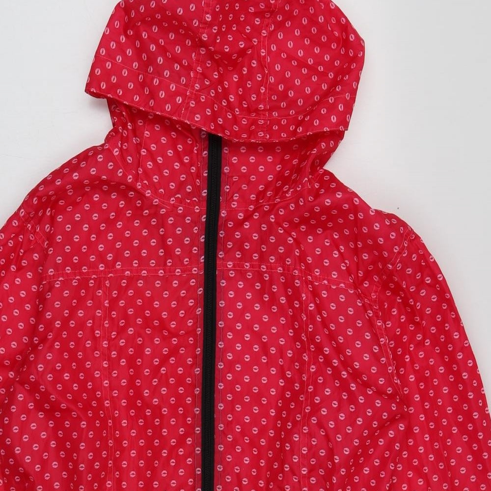 Womens UK Size 12 Mia Moda Pink Rain Coat