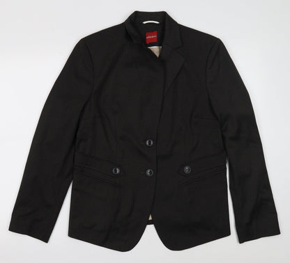 Olsen Womens Black Polyester Jacket Suit Jacket Size 14