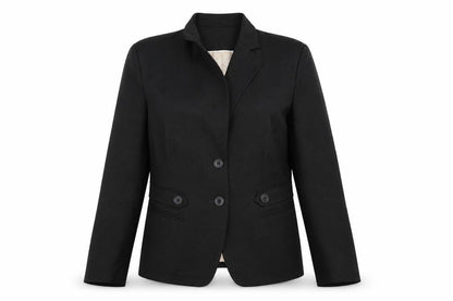 Olsen Womens Black Polyester Jacket Suit Jacket Size 14