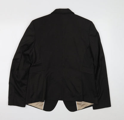 Olsen Womens Black Polyester Jacket Suit Jacket Size 14