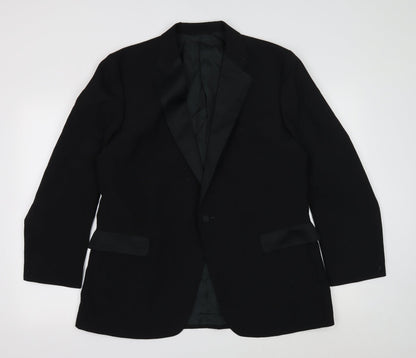 Mens UK Size 42 Preworn Regular Black Suit Jacket