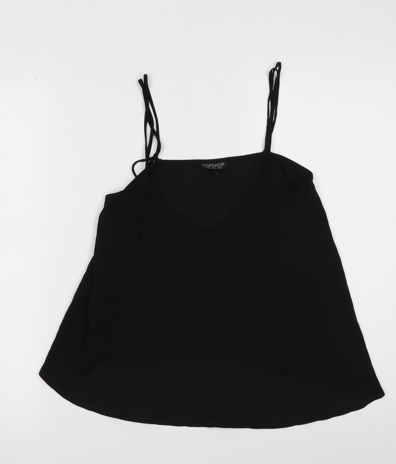 Womens UK Size 6 Topshop Black Basic Tank