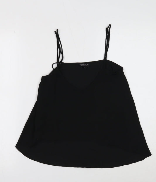 Womens UK Size 6 Topshop Black Basic Tank