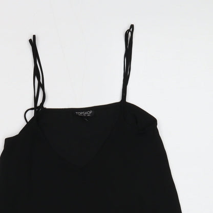 Womens UK Size 6 Topshop Black Basic Tank