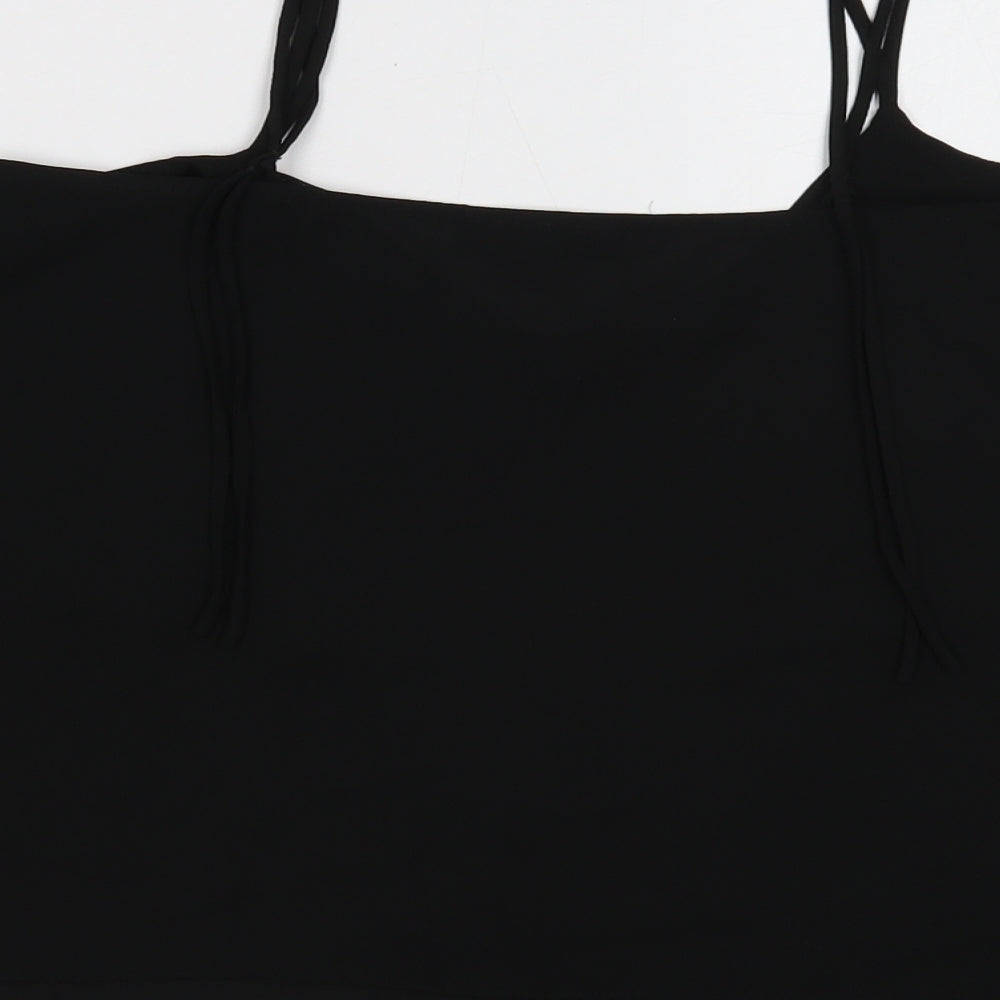 Womens UK Size 6 Topshop Black Basic Tank