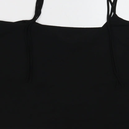 Womens UK Size 6 Topshop Black Basic Tank